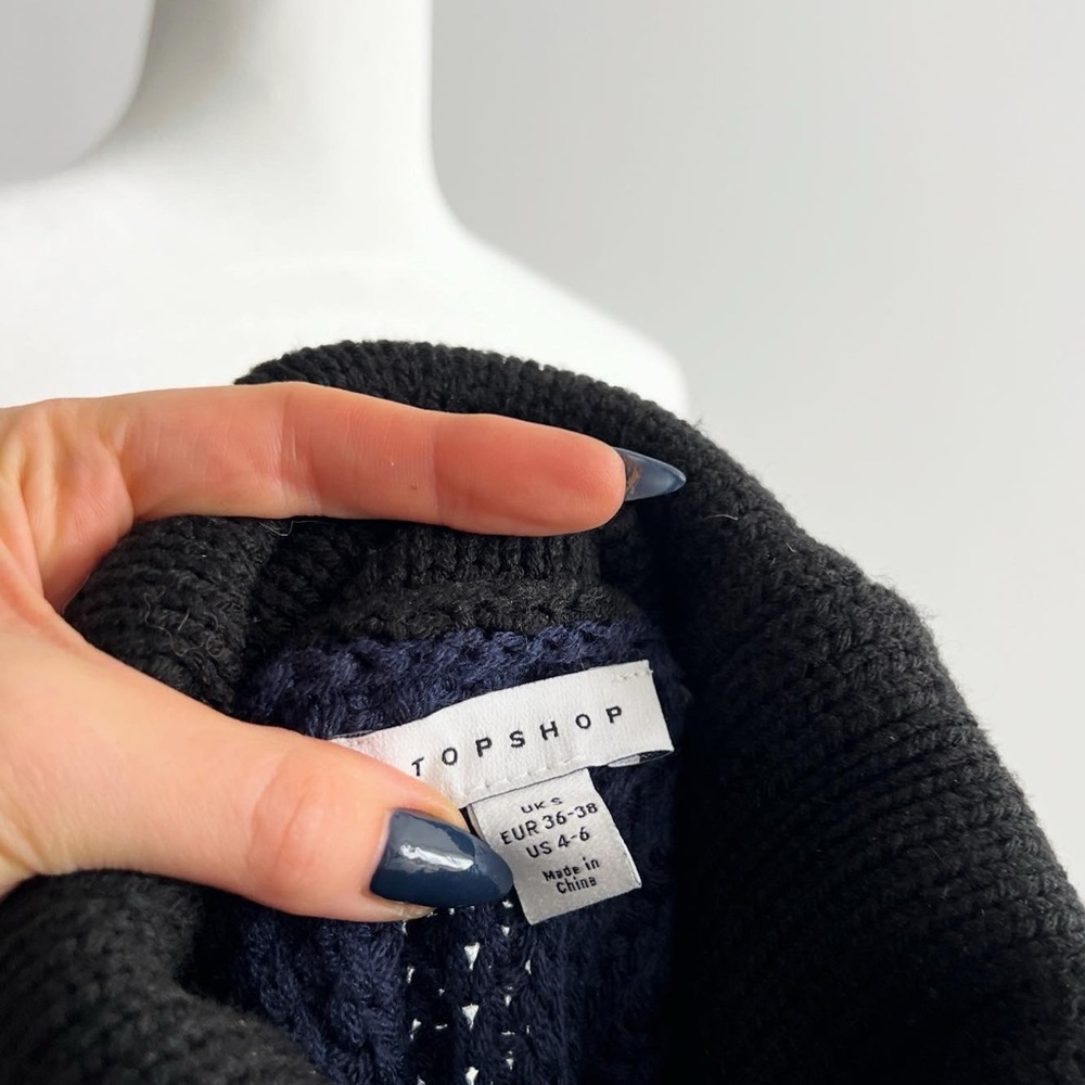 Topshop Colorblock Turtleneck Sweater - Picture 5 of 5